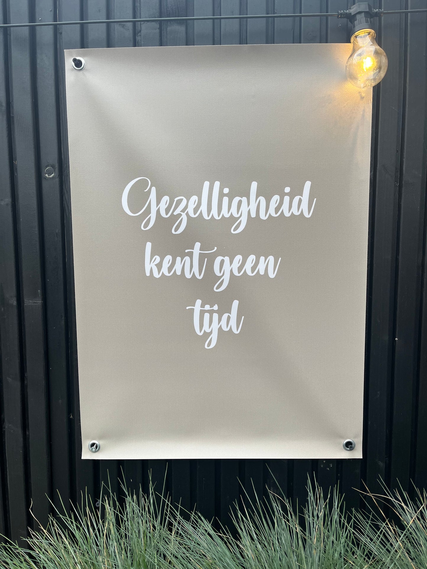 Tuinposter Gezelligheid kent geen tijd
