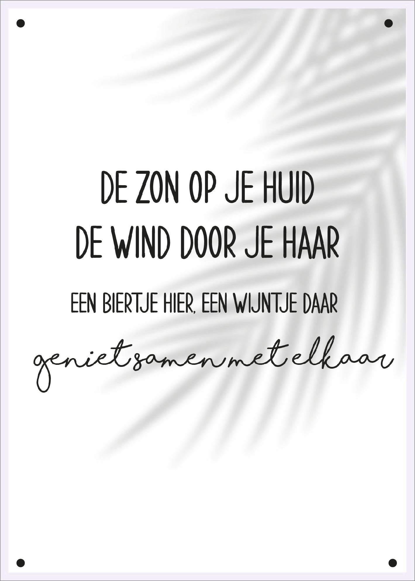 Tuinposter Zon op je huid