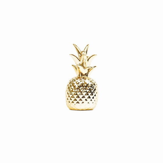 Ananas-beeldje in goud en zwart